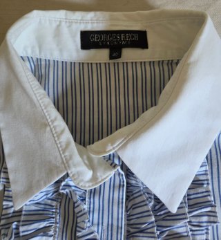 Camisa Georges Reich rayas azules y blancas