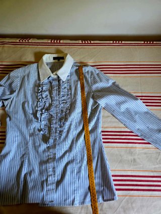 Camisa Georges Reich rayas azules y blancas