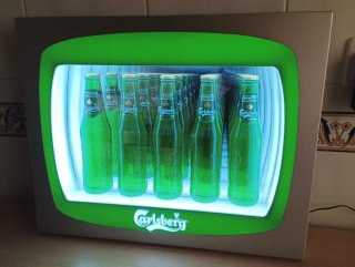 Espejo luminoso Carlsberg + chapa regalo