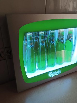 Espejo luminoso Carlsberg + chapa regalo