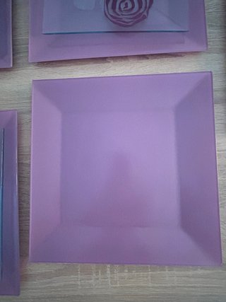 Vajilla Cristal Morado/rosa Diseño moderno