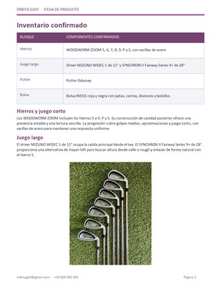Set de Palos de Golf WOODWORM ZOOM