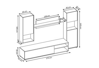 Mueble de salón moderno cambria blanco