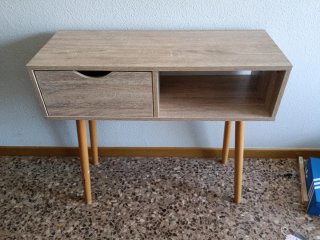 Consola Madera Beige y Marrón
