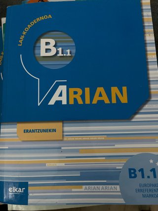 Arian B1.1 euskara ikasteko metodoa. Lan-Koader...