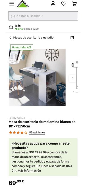 Escritorio con cajón y estanteria