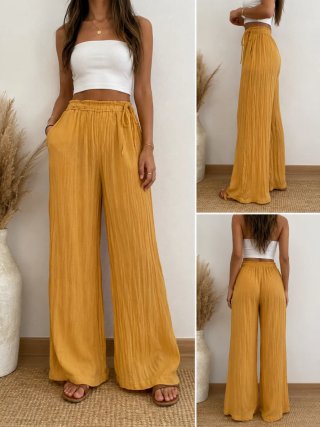 Pantalón palazzo Cortefiel mostaza talla L