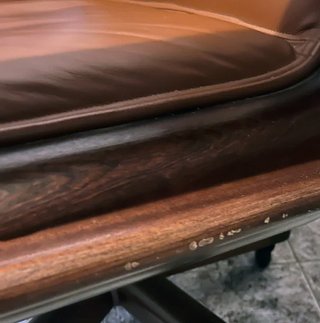 Sillón Dirección Vintage Piel y Sapeli unico