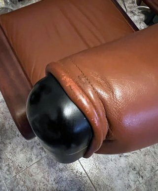 Sillón Dirección Vintage Piel y Sapeli unico