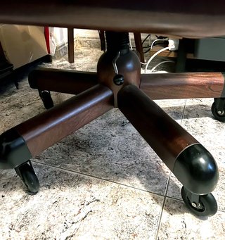 Sillón Dirección Vintage Piel y Sapeli unico