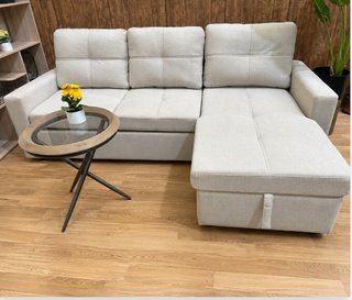 Sofá Chaiselongue Reversible Beige