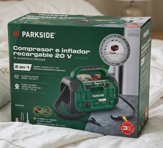 Compresor e inflador Parkside 20V