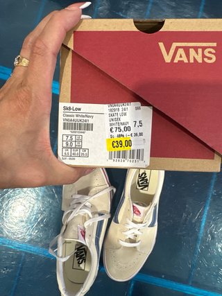 Scarpe Vans Beige/Blu Taglia 40