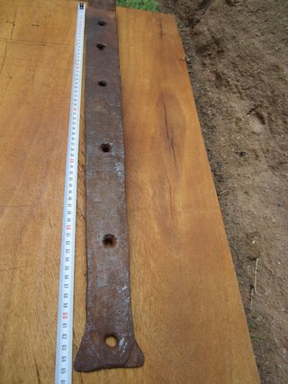 Bisagra antigua hierro forjado, 65 cm.