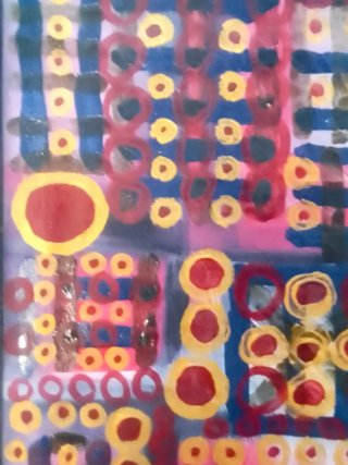 Pintura abstracta colorida