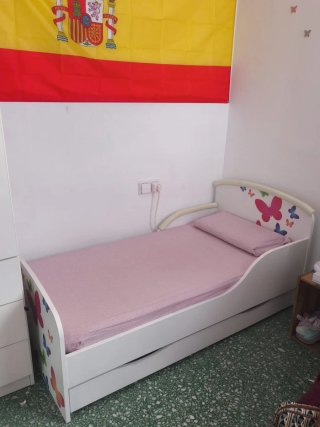 Cama infantil 140cm con mariposas