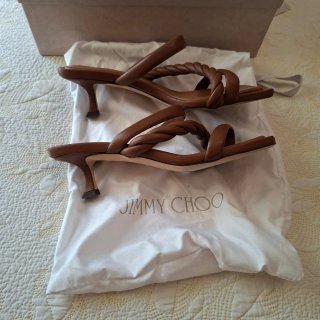 Sandalias Jimmy Choo Marrones Piel Trenzada