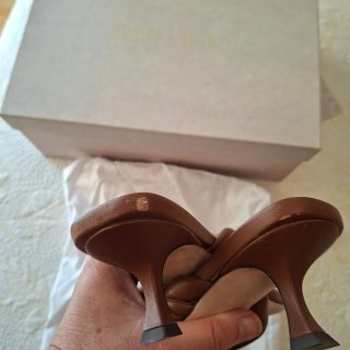Sandalias Jimmy Choo Marrones Piel Trenzada