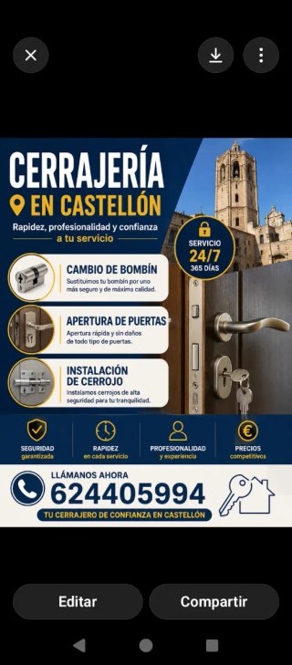 Cerrajero 24h Castellón