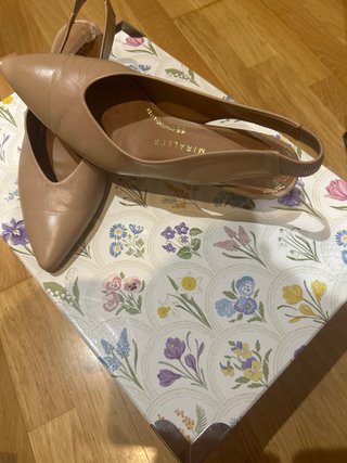 Zapatos Salón Tacón Abierto Atrás Rosa