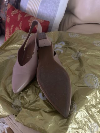 Zapatos Salón Tacón Abierto Atrás Rosa