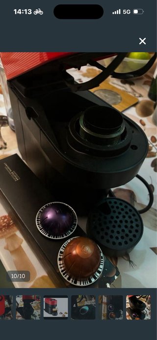 Macchina da caffè Nespresso Remato 18 rossa e nera