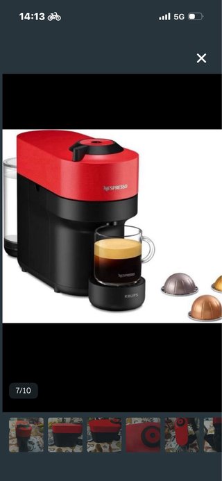 Macchina da caffè Nespresso Remato 18 rossa e nera