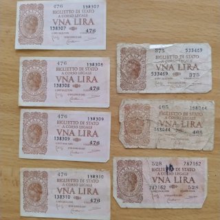 Lotti Banconote Italiane Varie Lire