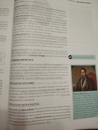 Lengua castellana y literatura 1, Le Bachillerato
