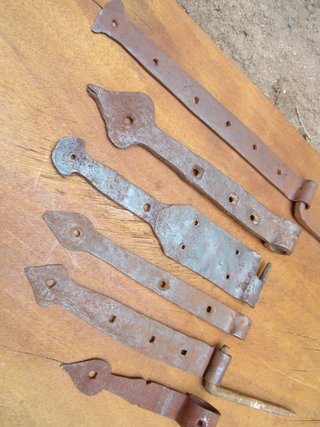 Bisagras antiguas forja, lote de 6.