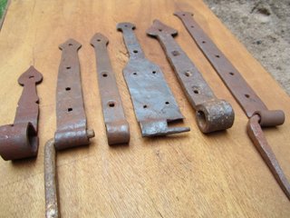 Bisagras antiguas forja, lote de 6.