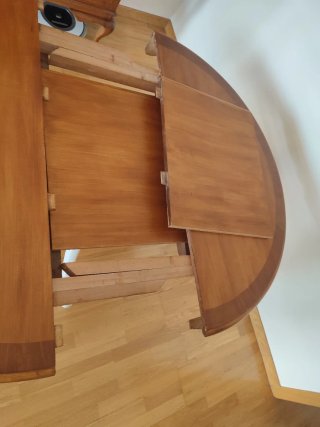 Mesa redonda madera vintage restaurada