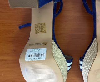 Sandalias ante azul talla 40