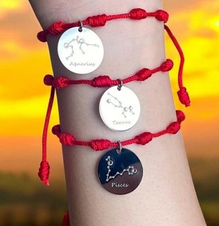 Oferta Pulsera Plata Signos Zodiaco