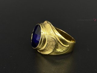 anillo oro 18k con piedra con circonita