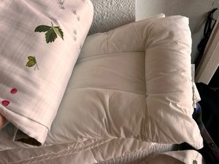 Juego sábanas cuna + edredón blanco