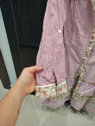 Vestido Khujo cuadros y flores