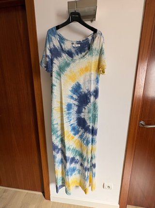 Vestido largo tie-dye GREEN COAST Talla M