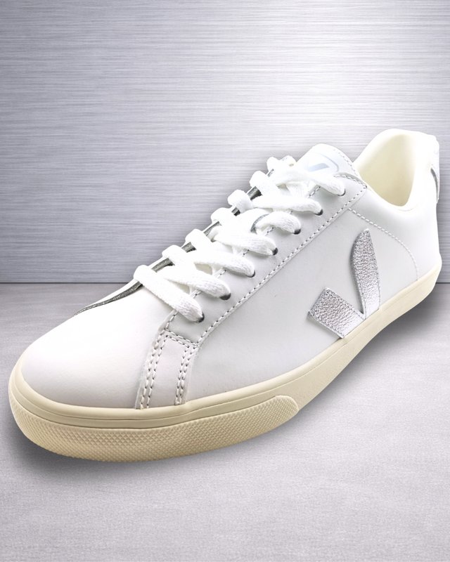 Veja Esplar Logo Leather White Silver T.38 Nuevas