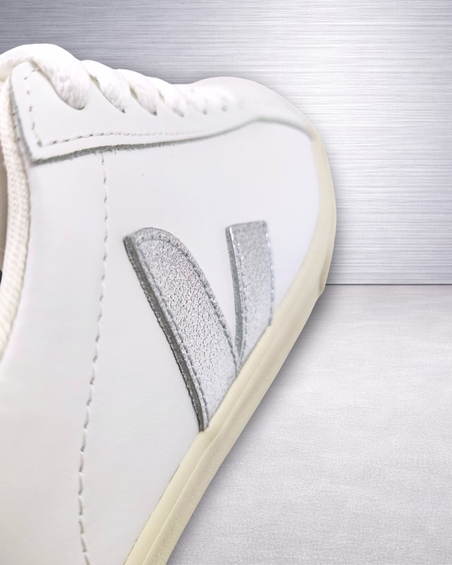 Veja Esplar Logo Leather White Silver T.38 Nuevas