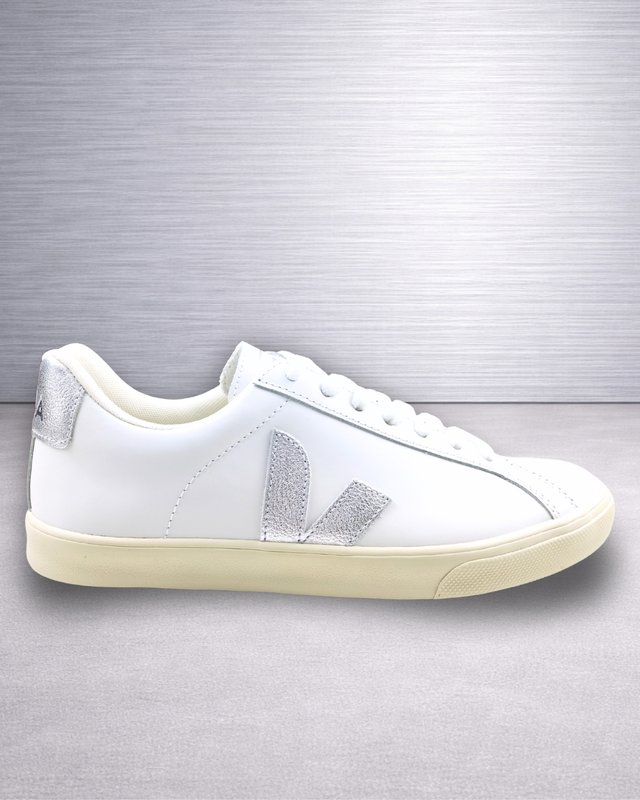Veja Esplar Logo Leather White Silver T.38 Nuevas