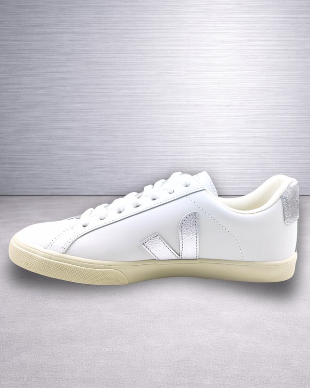 Veja Esplar Logo Leather White Silver T.38 Nuevas