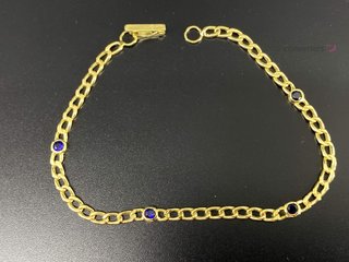 pulsera oro 18k con piedra con circonita