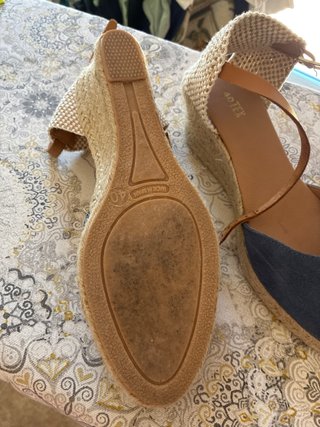 Cuñas 40TEX Azul y Beige Talla 40