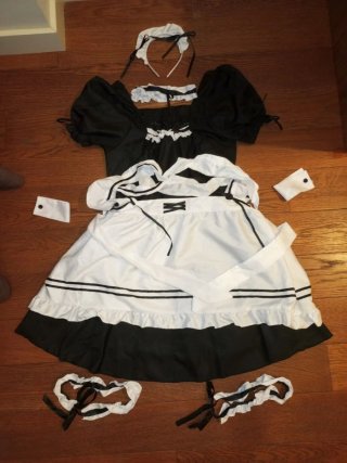 Disfraz Anime Criada Negro/Blanco L/XL