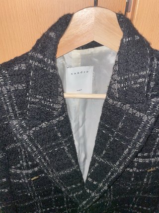Chaqueta blazer Sandro Paris tweed cuadros