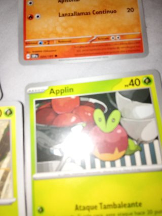 Lote Cartas Pokémon: Larvesta, Applin, Yamask, Qua