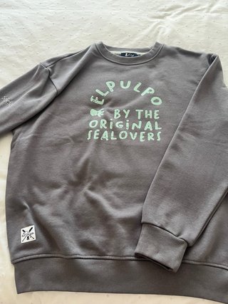 Sudadera El Pulpo gris plomo. Unisex.