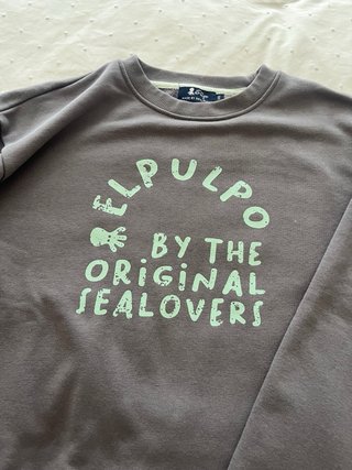 Sudadera El Pulpo gris plomo. Unisex.