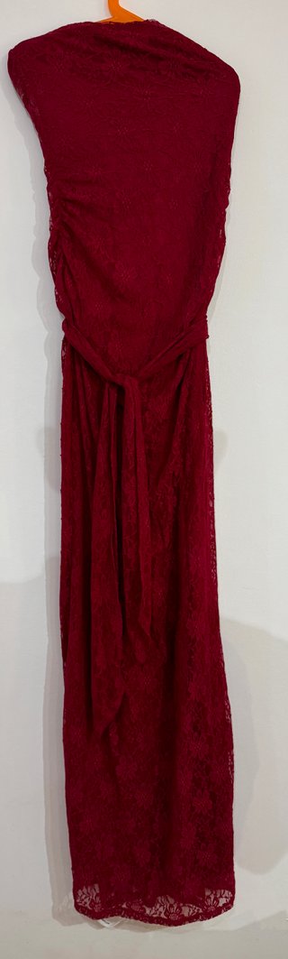 Vestido Largo Encaje Rojo